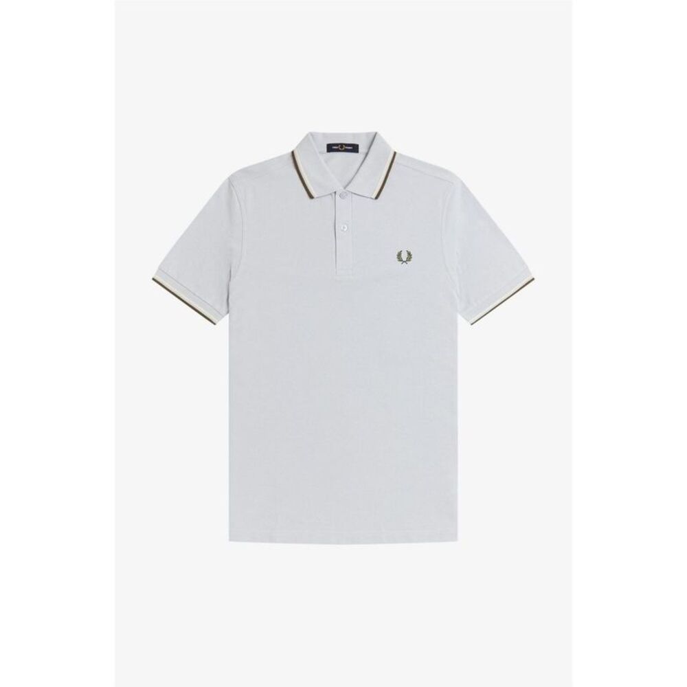Fred Perry Mens Twin Tip Polo Shirt / Dusky Blue